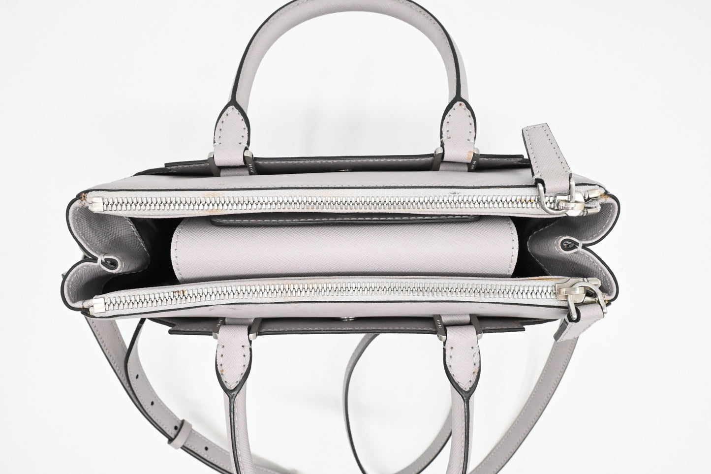 MCM 2 way Bag in Grey Leather