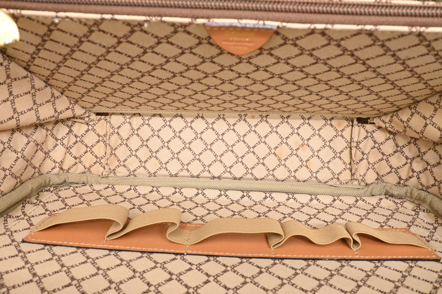 Celine Mini Trunk Bag in Brown Macadam Canvas