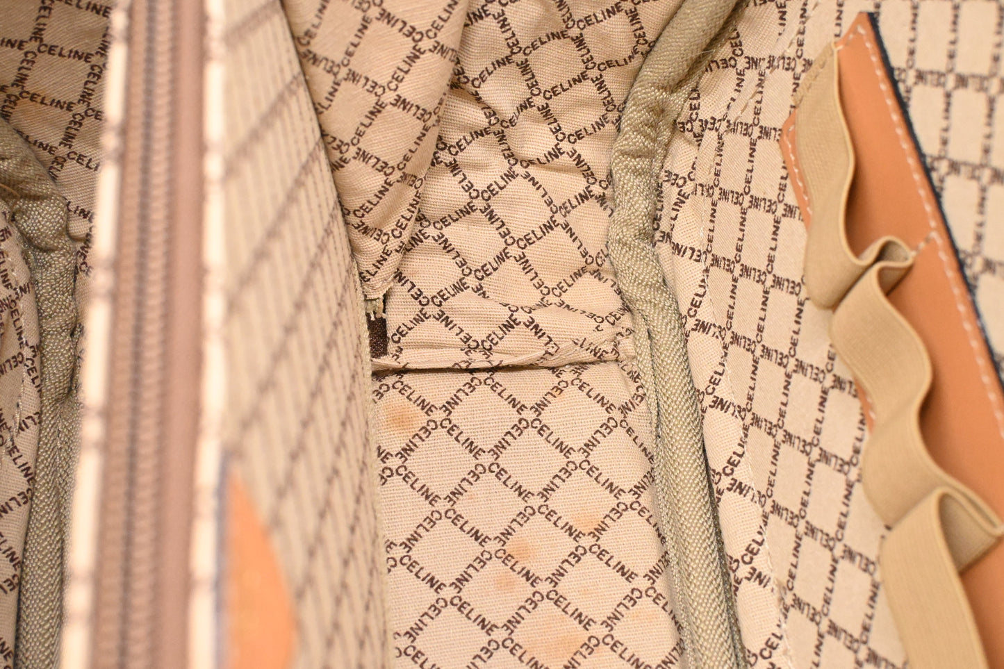 Celine Mini Trunk Bag in Brown Macadam Canvas