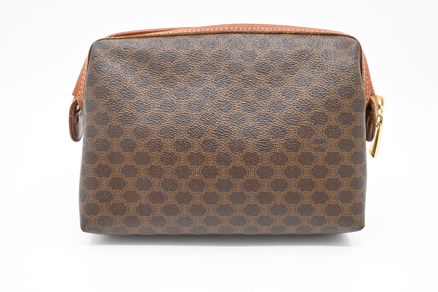 Celine Clutch Bag in Brown Macadam Canvas