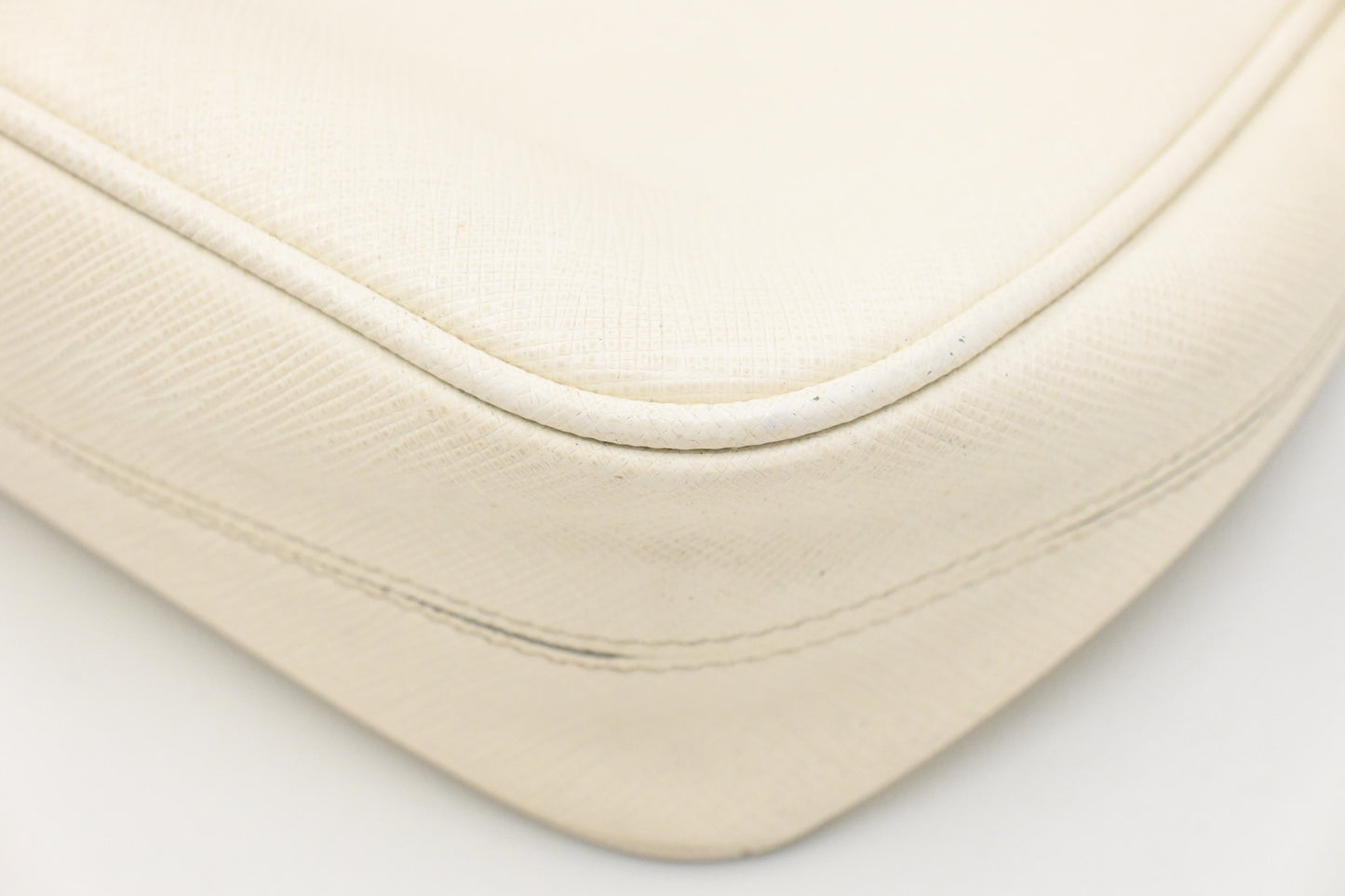 Prada Shoulder Bag in White Saffiano Leather