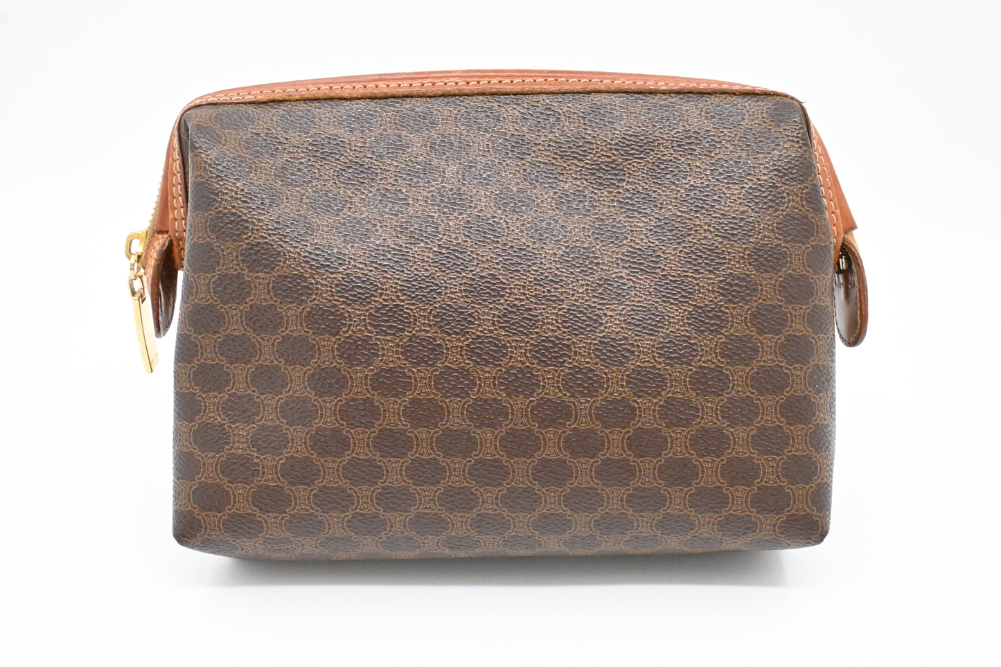 Celine Clutch Bag in Brown Macadam Canvas