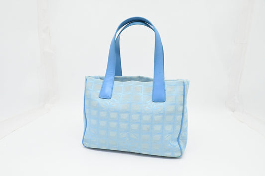 Chanel Tote in Blue New Travel Line Canvas