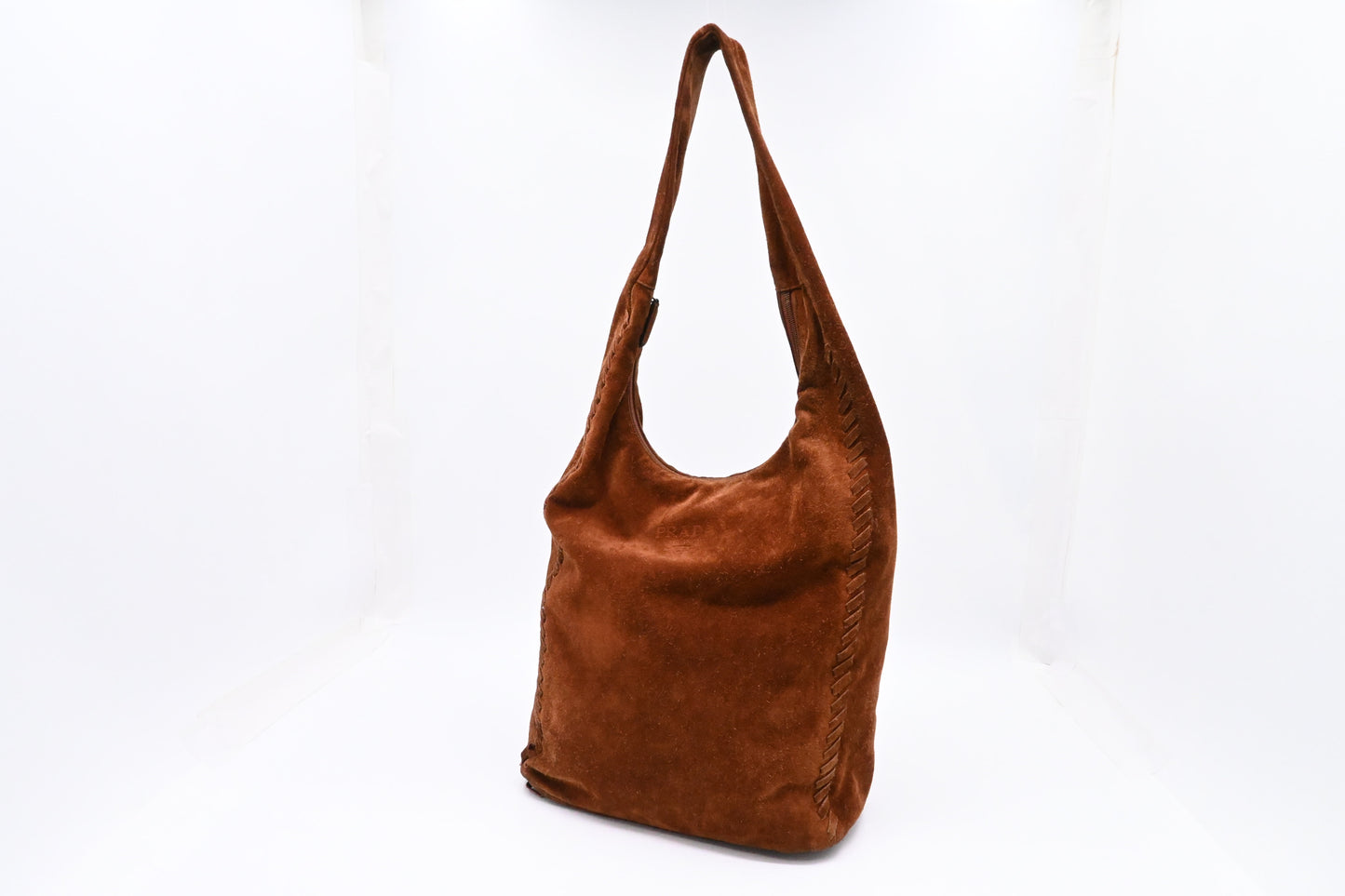 Prada Hobo Bag in Brown Suede