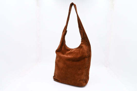 Prada Hobo Bag in Brown Suede