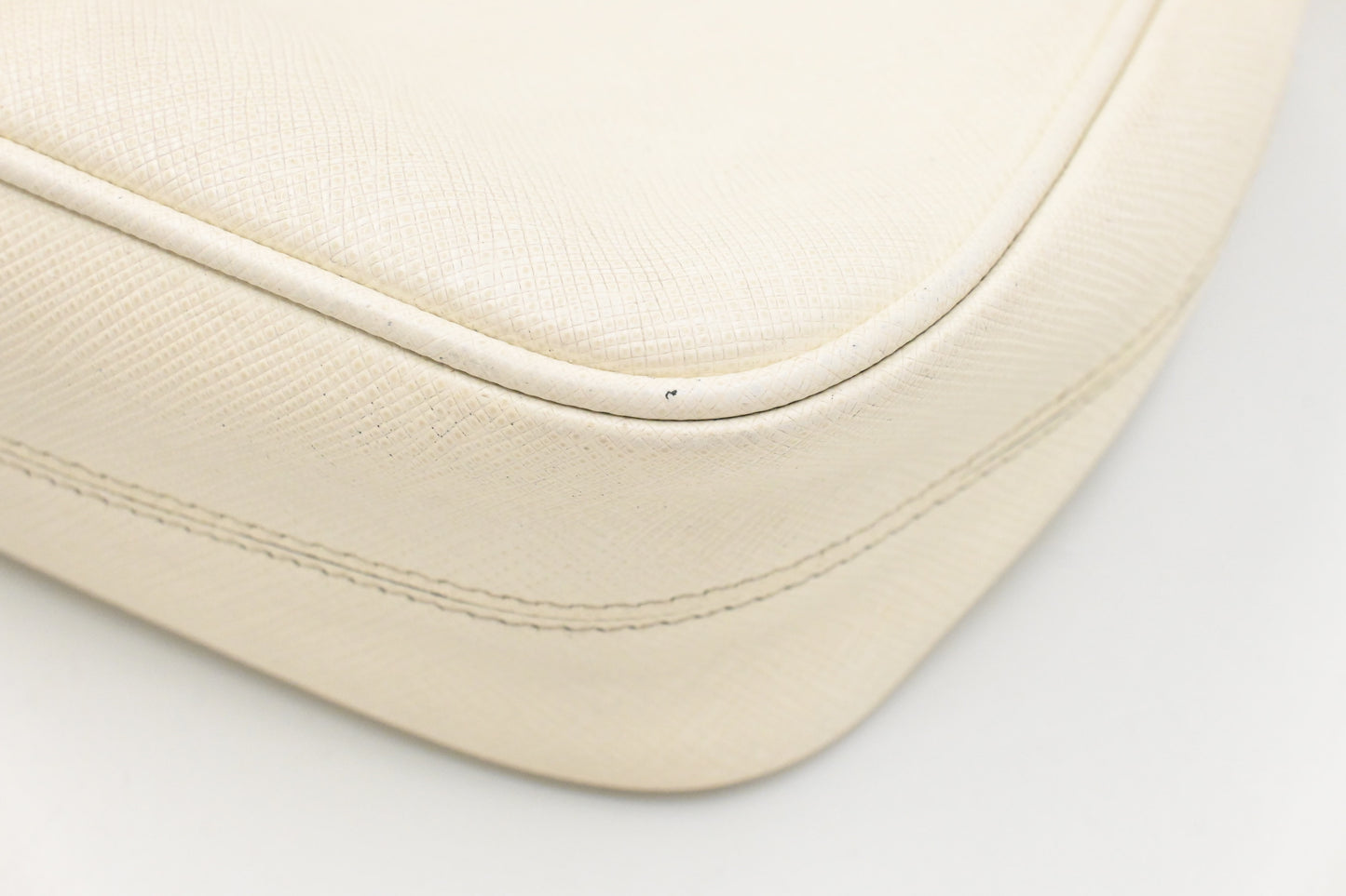 Prada Shoulder Bag in White Saffiano Leather