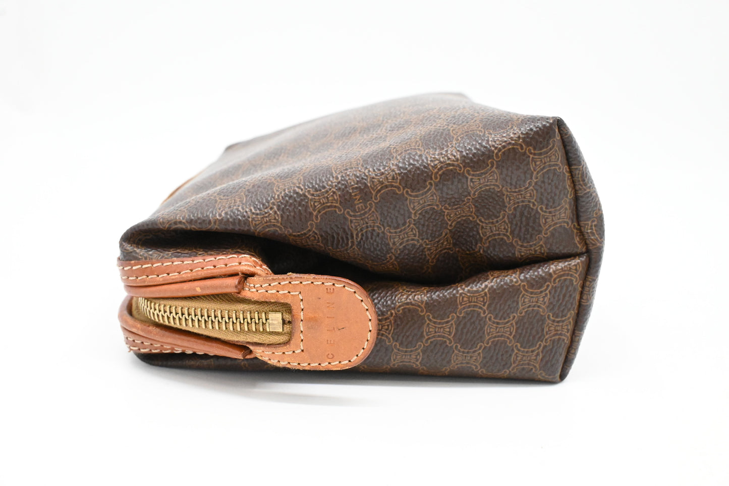 Celine Clutch Bag in Brown Macadam Canvas