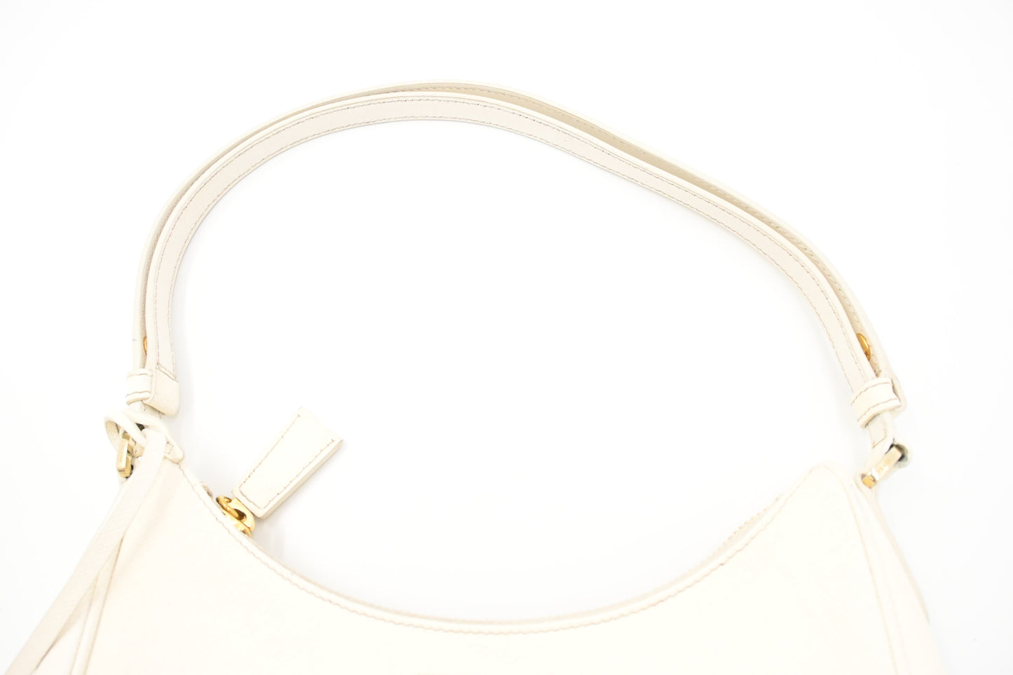 Prada Shoulder Bag in White Saffiano Leather
