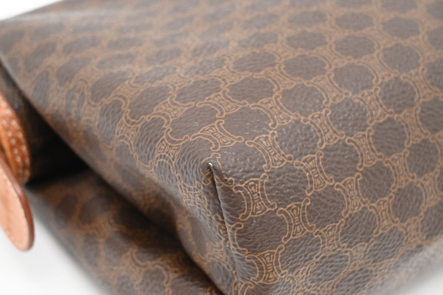 Celine Clutch Bag in Brown Macadam Canvas