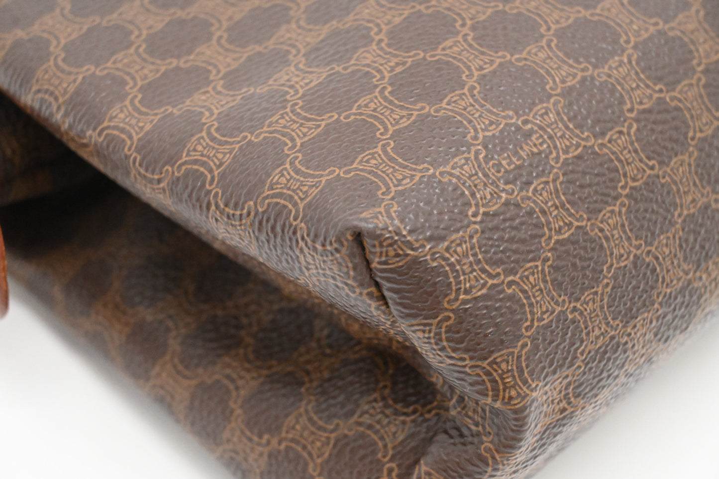 Celine Clutch Bag in Brown Macadam Canvas