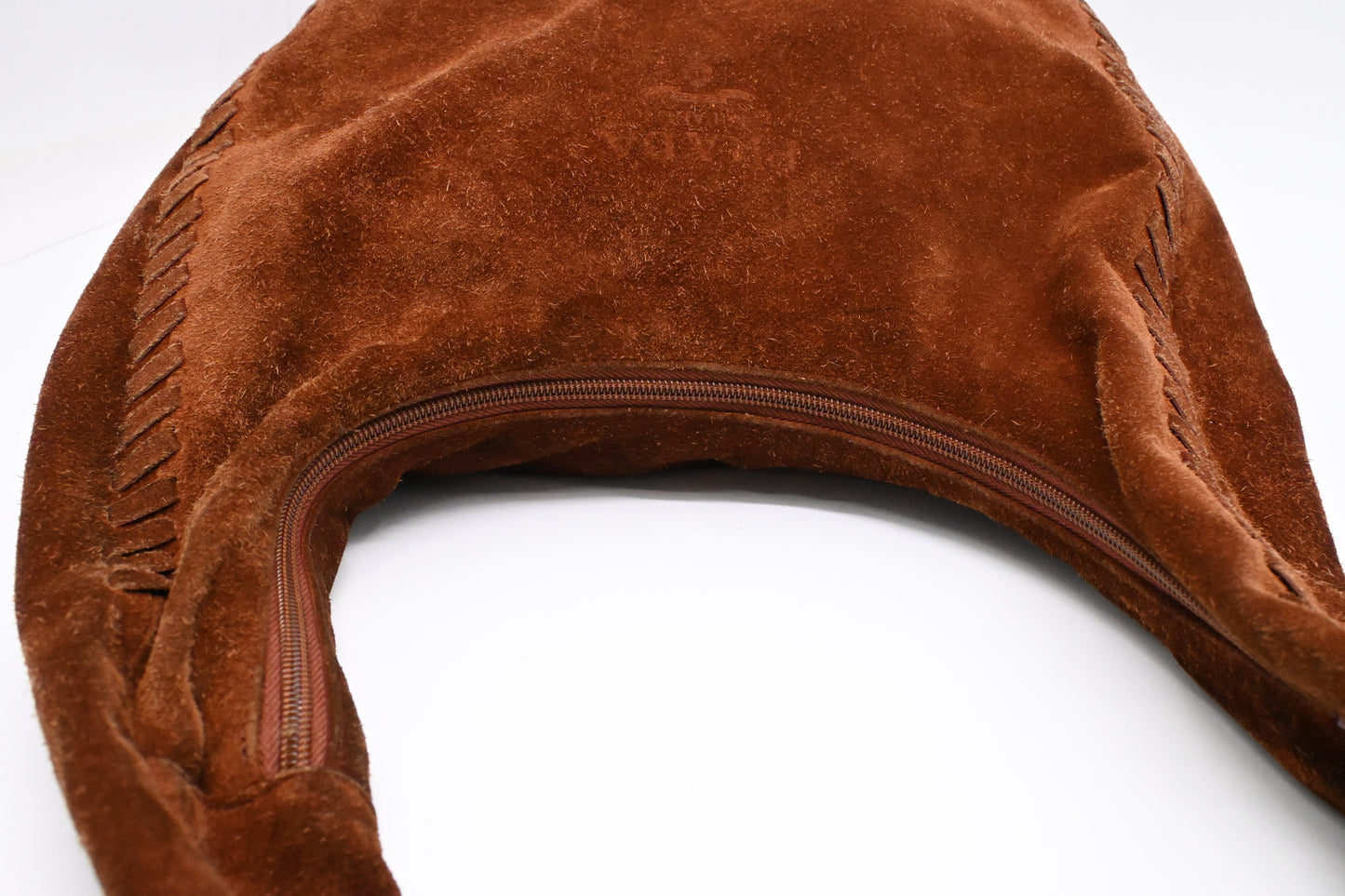 Prada Hobo Bag in Brown Suede