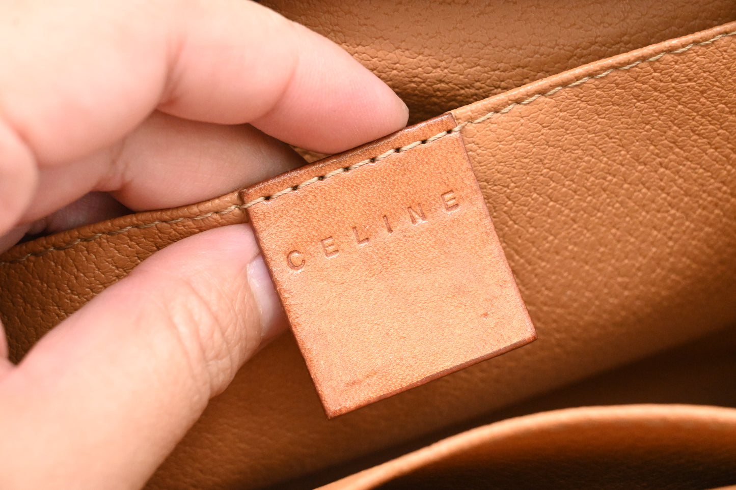 Celine Clutch Bag in Brown Macadam Canvas