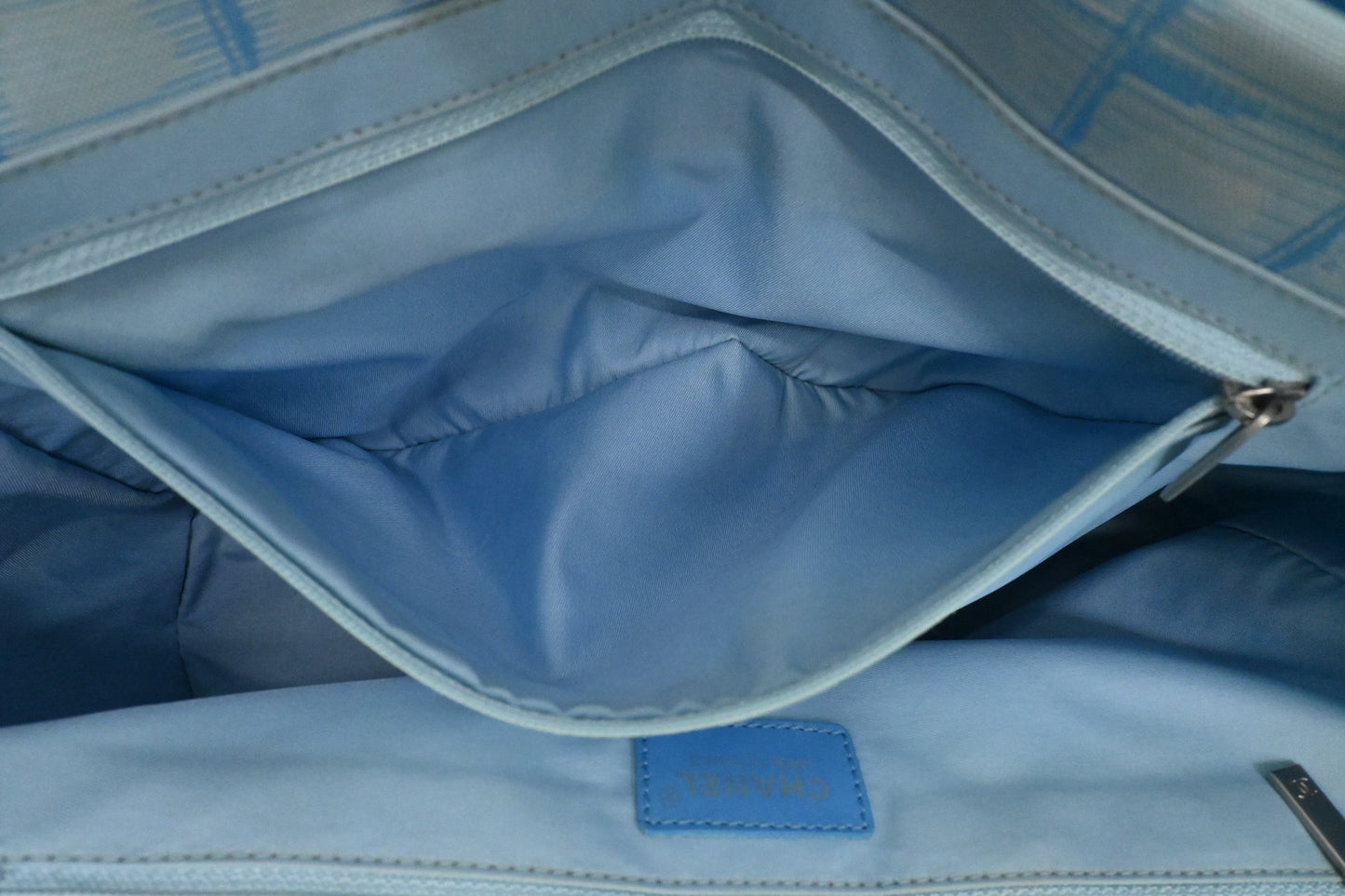 Chanel Tote in Blue New Travel Line Canvas