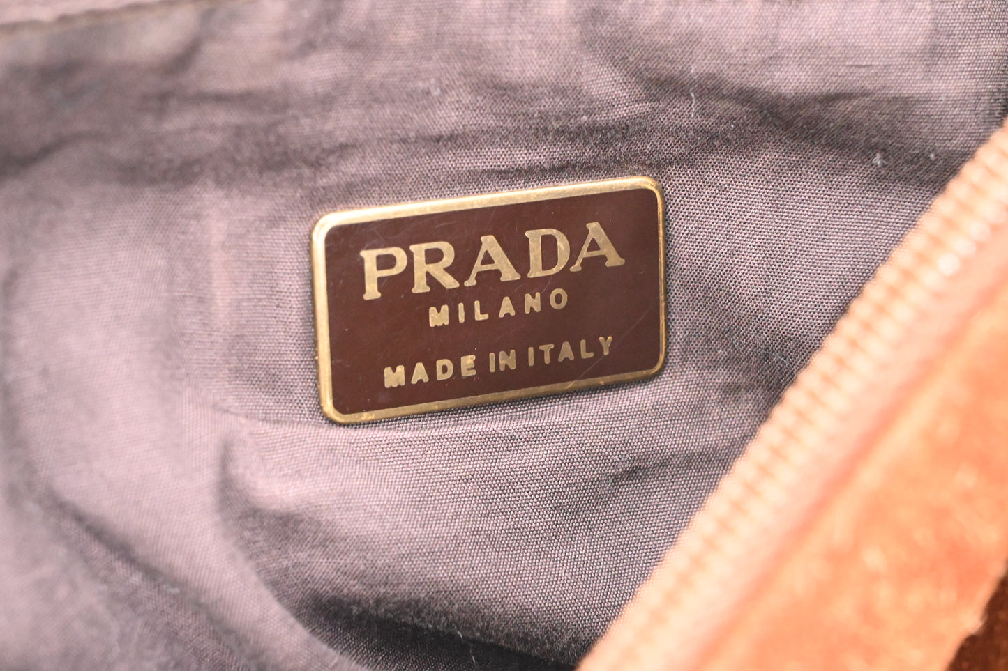 Prada Hobo Bag in Brown Suede