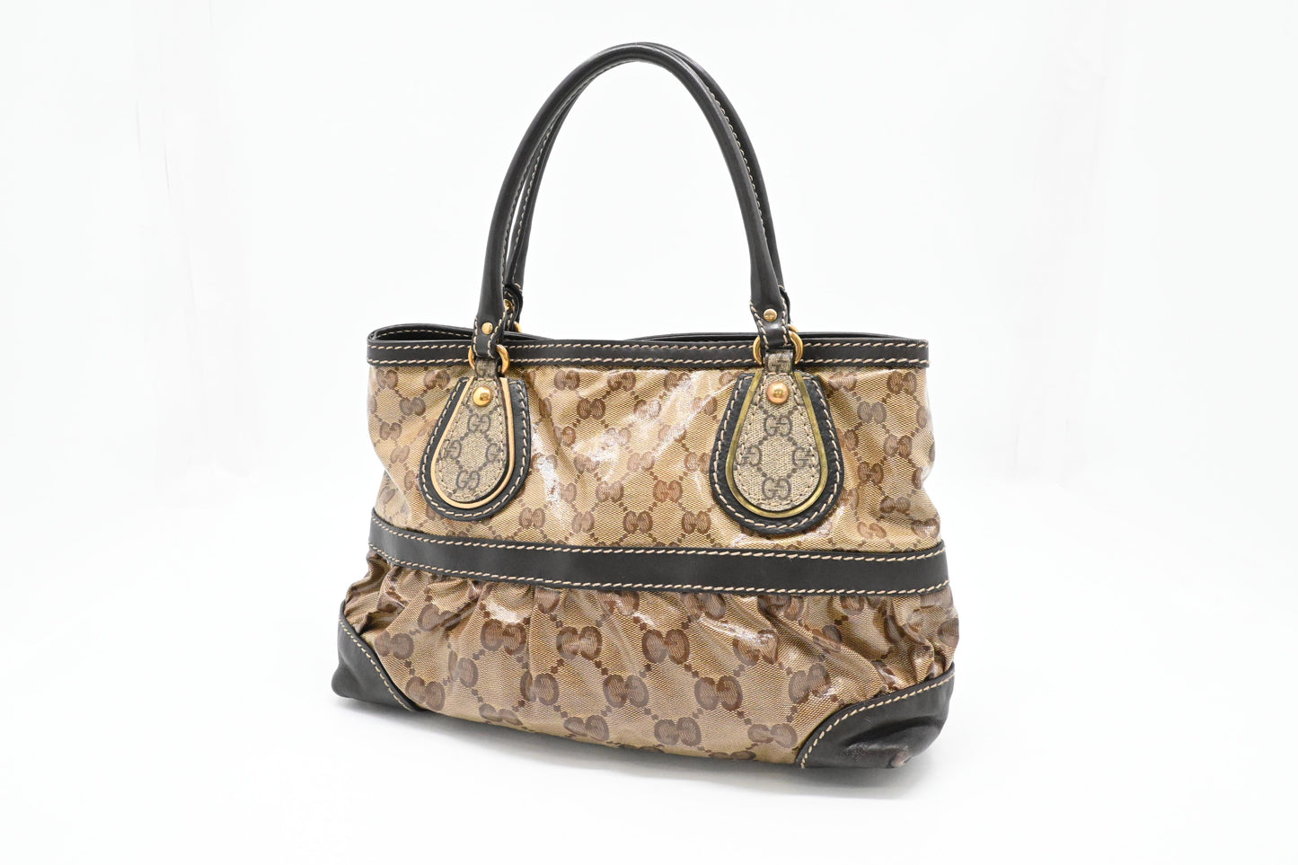 Gucci Handbag in Brown Crystal Canvas