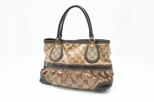 Gucci Handbag in Brown Crystal Canvas