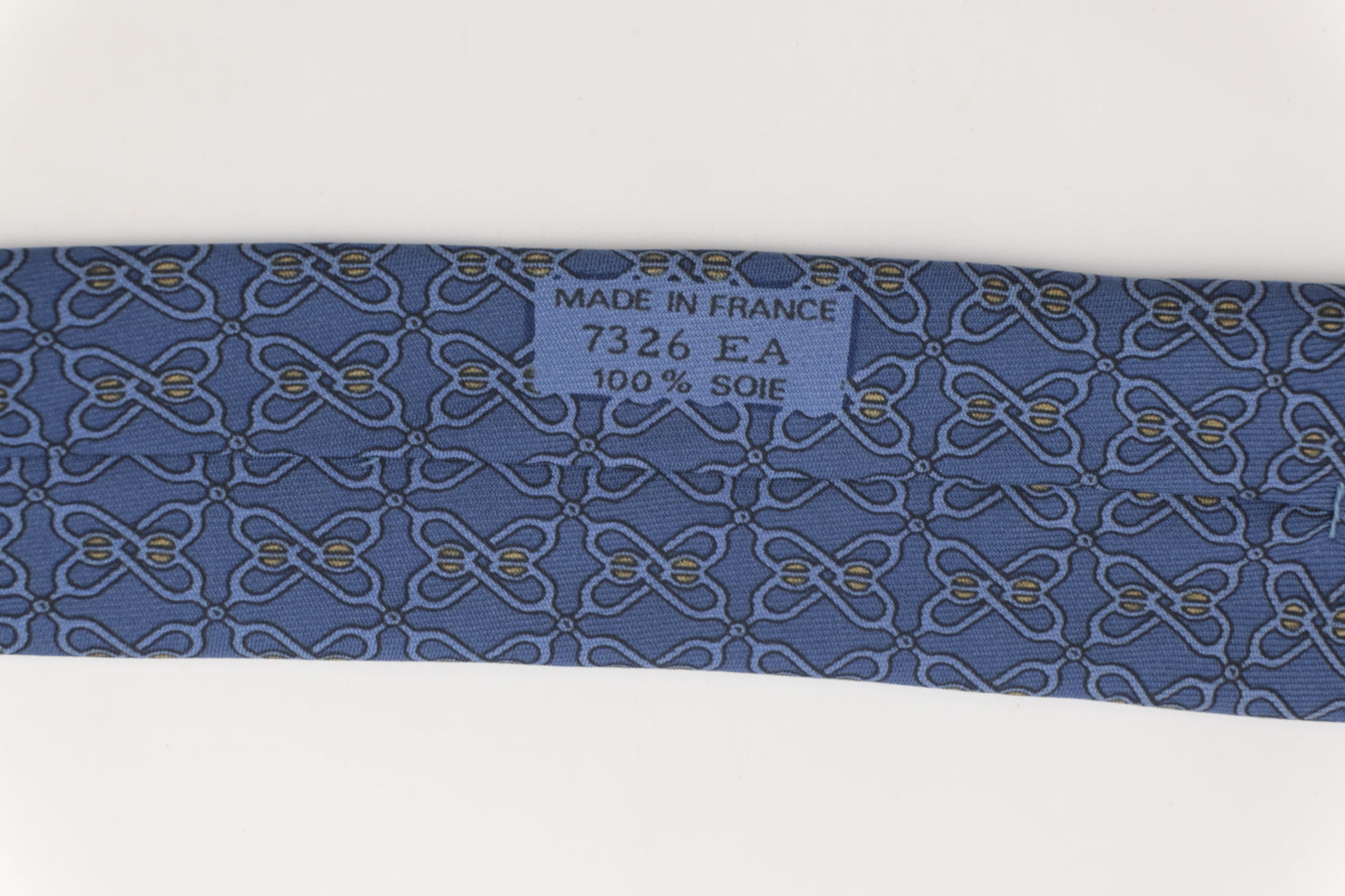 Hermes Tie in Blue Silk