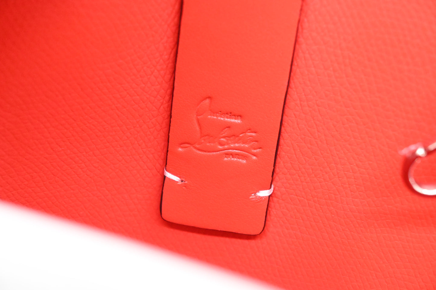 Louboutin Cabata in White and Pink Leather