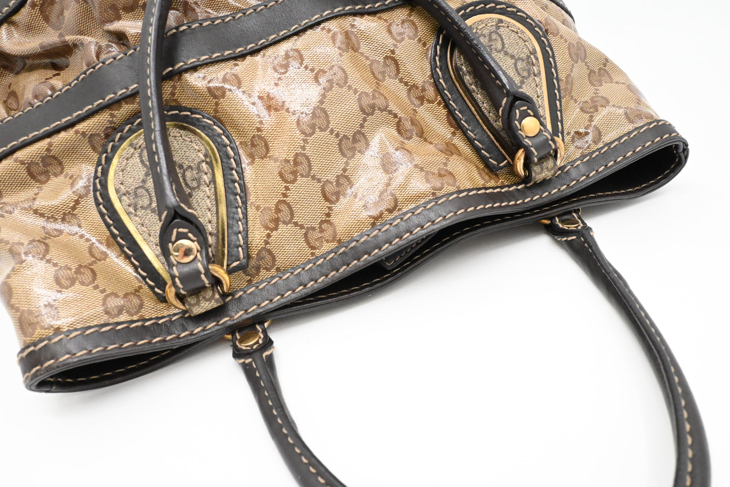 Gucci Handbag in Brown Crystal Canvas