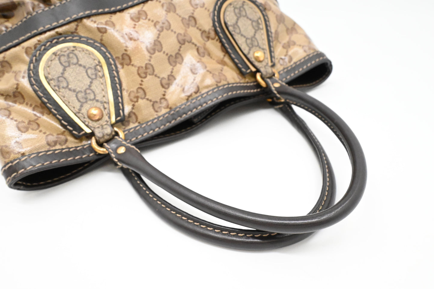 Gucci Handbag in Brown Crystal Canvas
