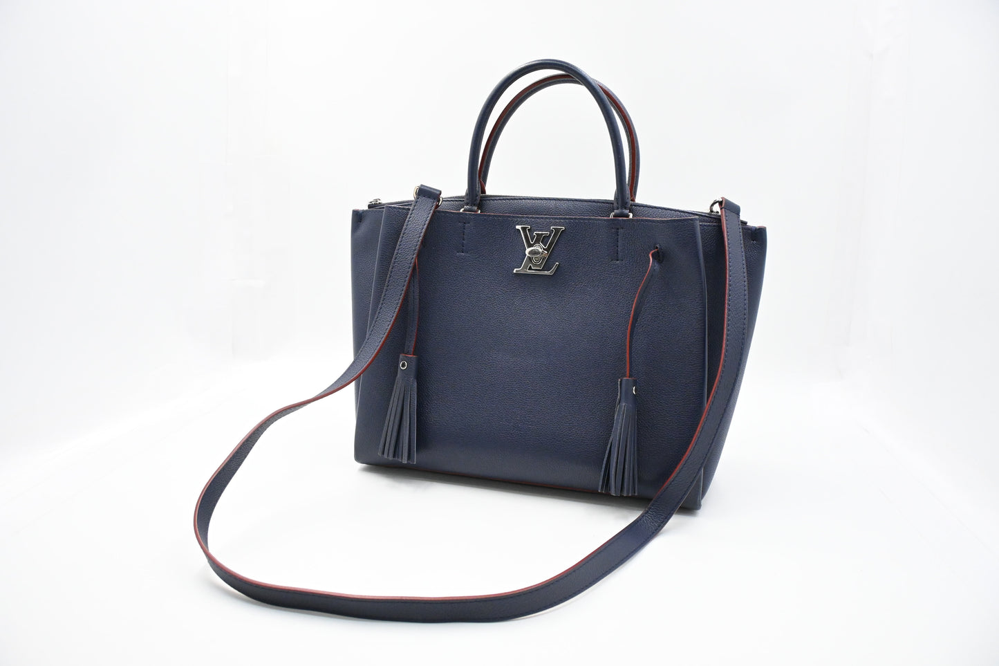 Louis Vuitton LockMeTo Tote in Navy Blue Leather