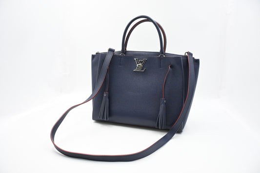 Louis Vuitton LockMeTo Tote in Navy Blue Leather