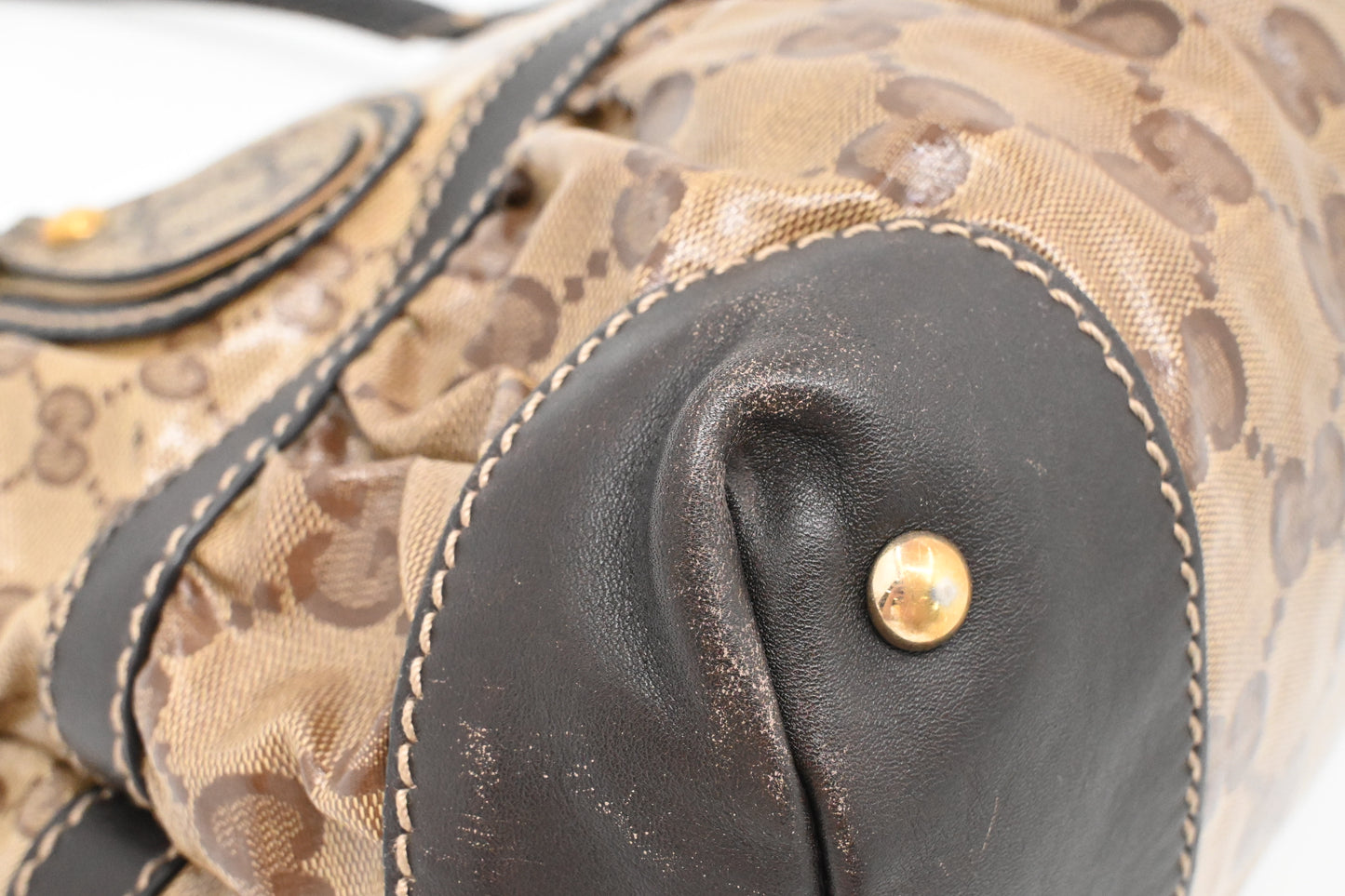 Gucci Handbag in Brown Crystal Canvas