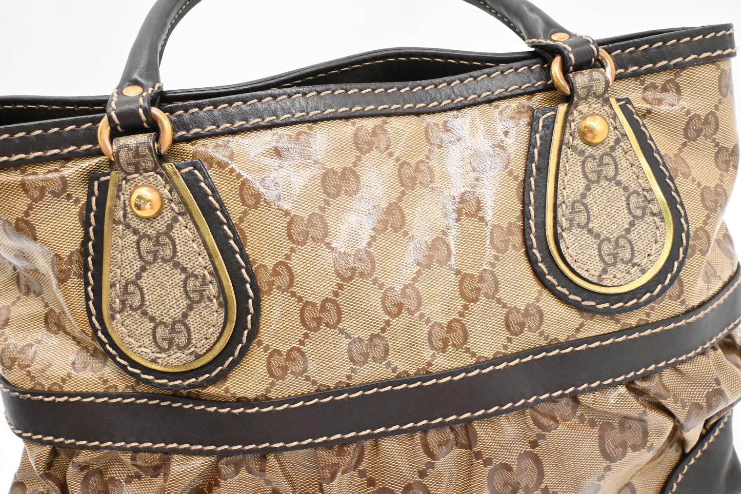 Gucci Handbag in Brown Crystal Canvas