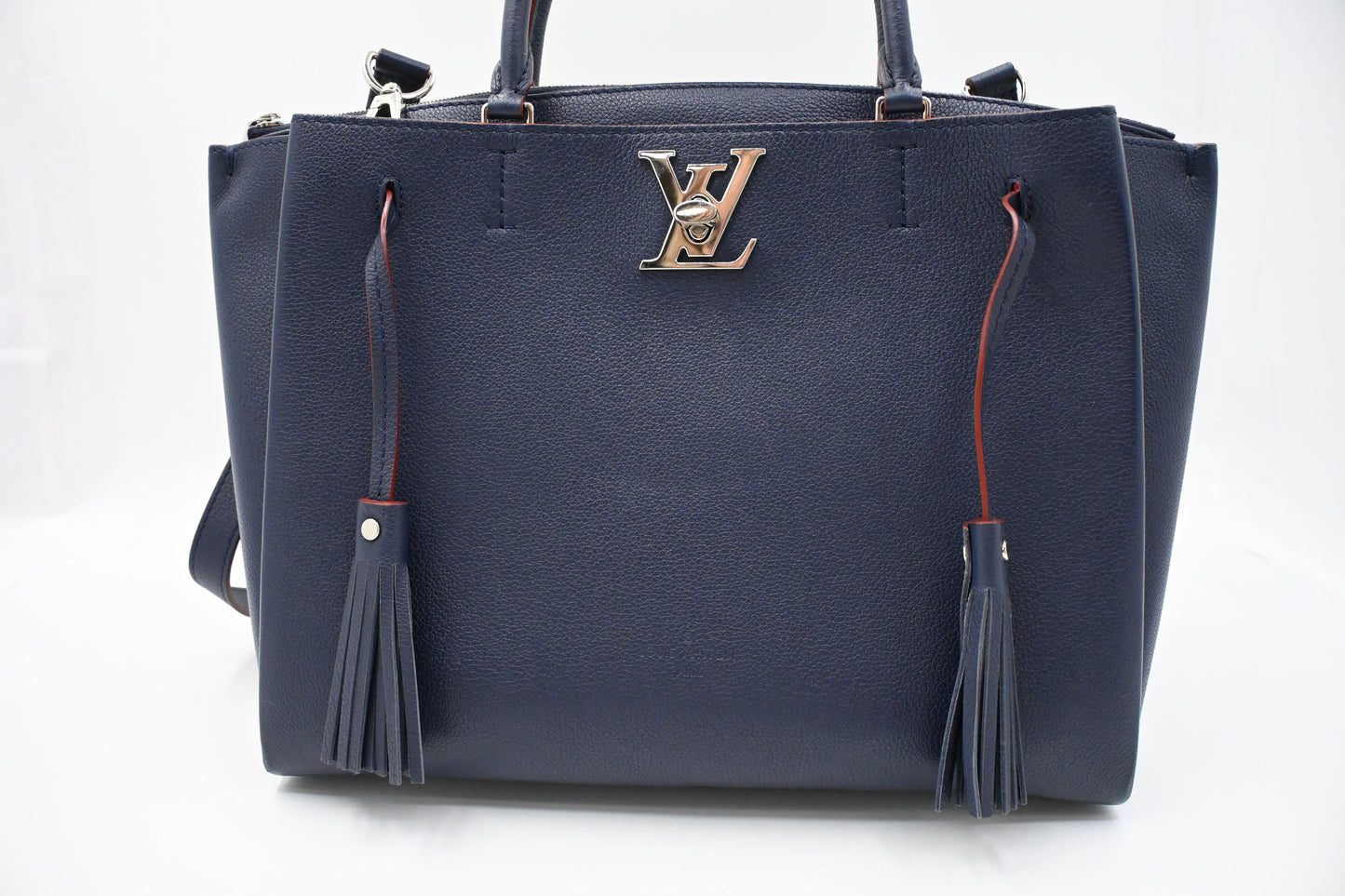 Louis Vuitton LockMeTo Tote in Navy Blue Leather