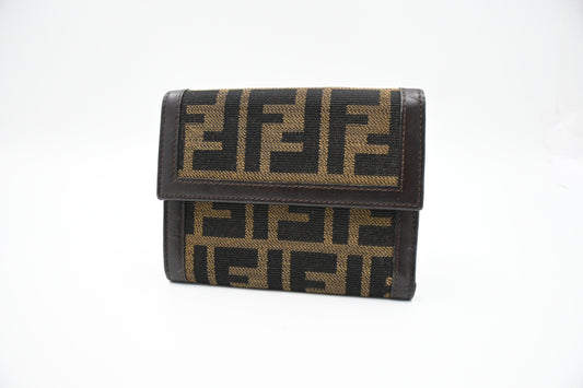 Fendi Trifold Wallet in Zucca Canvas