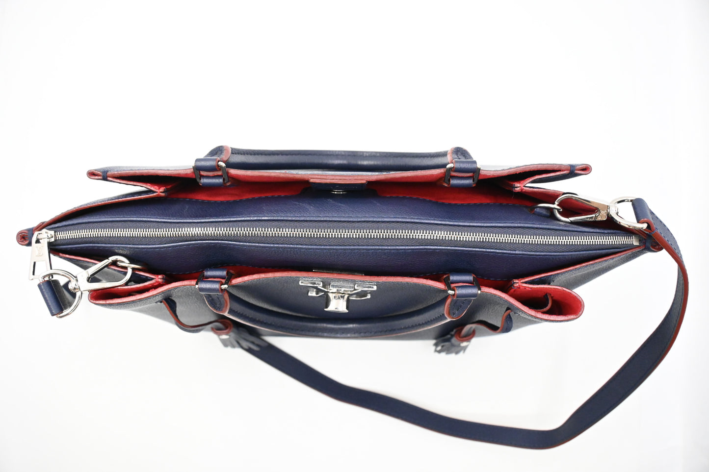 Louis Vuitton LockMeTo Tote in Navy Blue Leather