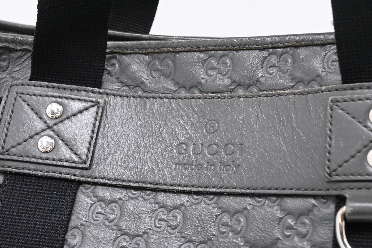 Gucci Tote in Gray Guccissima Leather