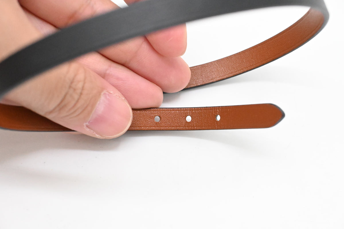 Hermes Double Bracelet in Black Leather