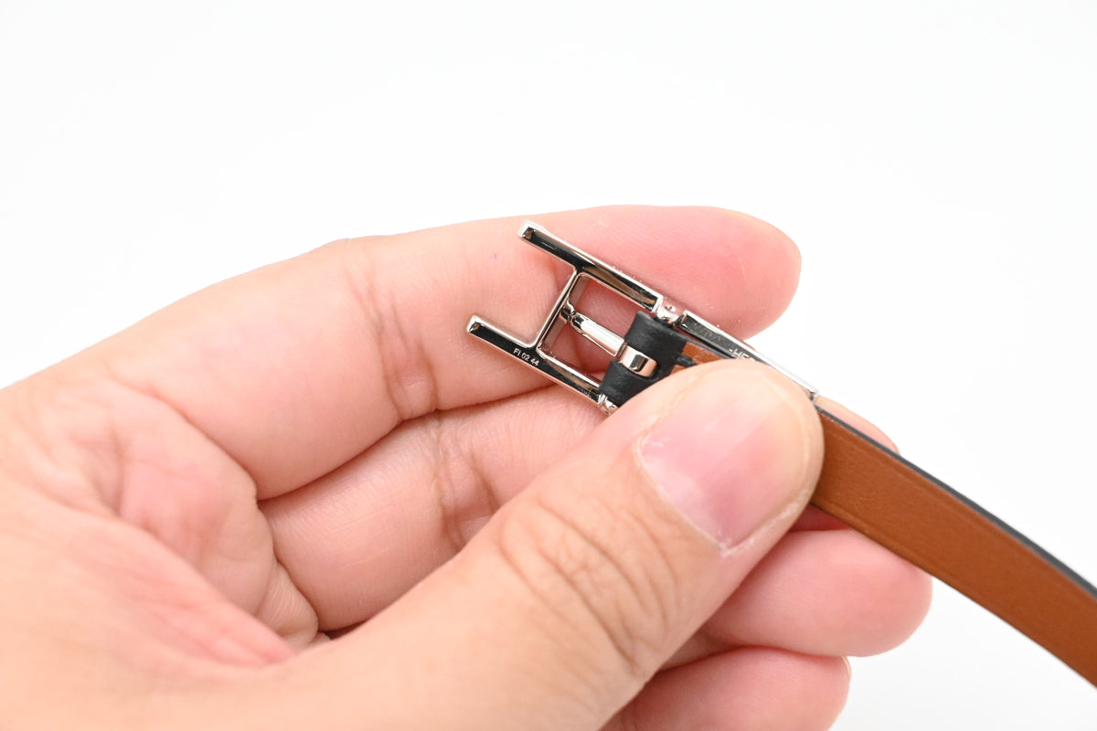 Hermes Double Bracelet in Black Leather