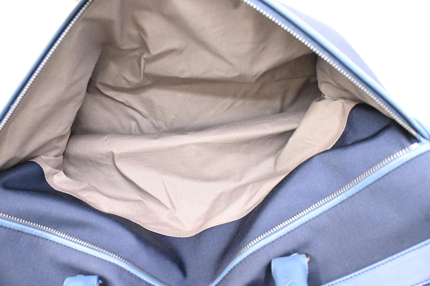 Bottega Veneta Travel Bag in Blue Canvas and Intrecciato Leather