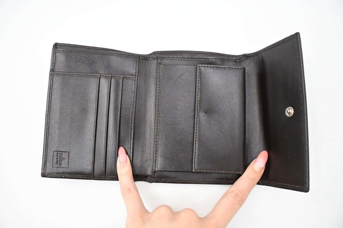 Fendi Trifold Wallet in Zucca Canvas