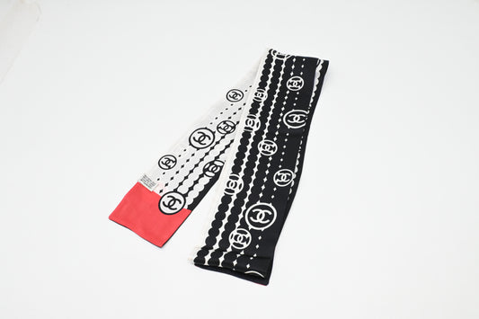 Chanel Bandeau in Black and White Silk