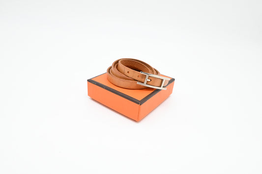 Hermes Behapi Multi-tour Bracelet in Brown Leather