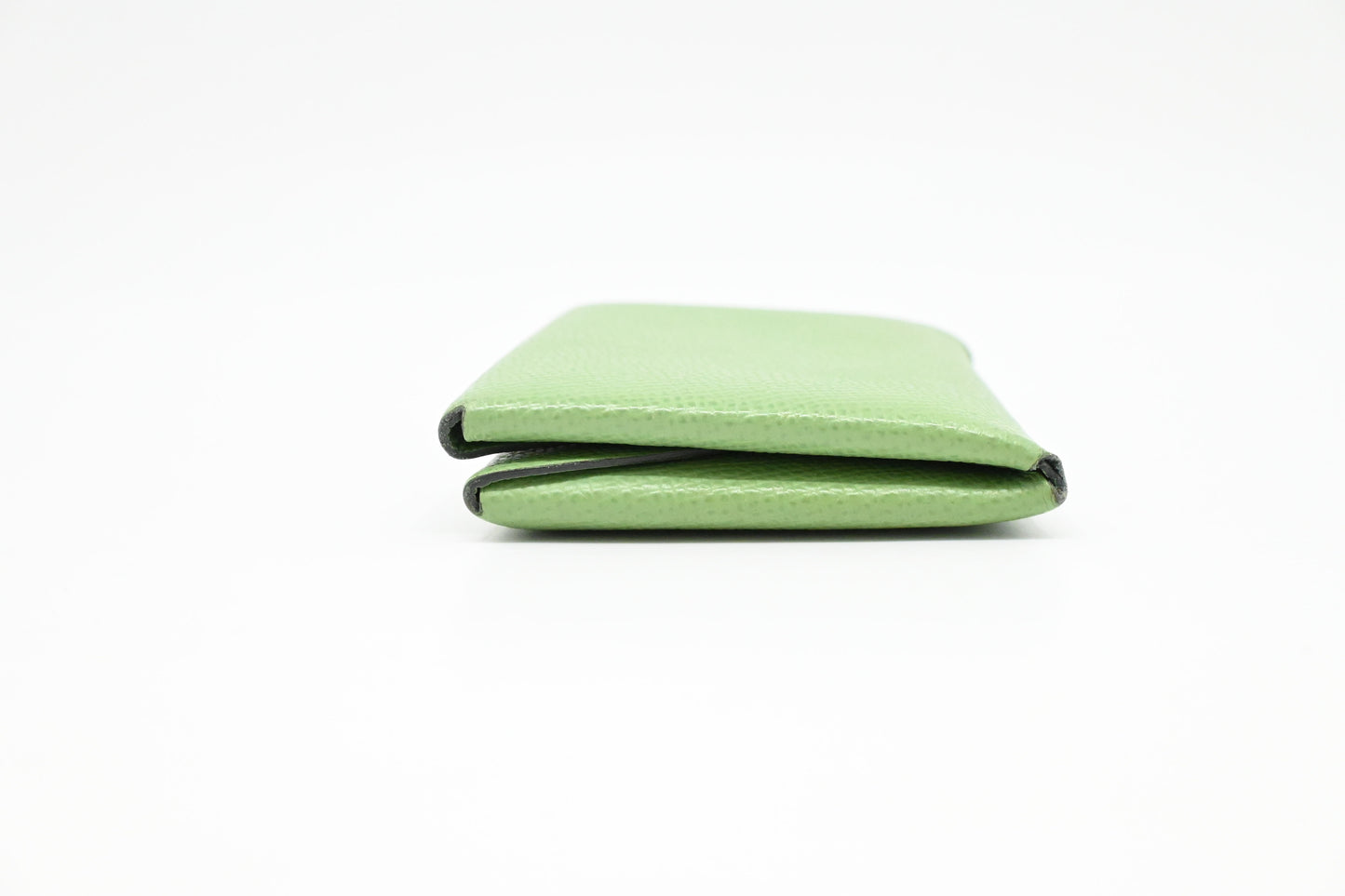 Hermes Calvi Duo Verso in Vert Criquet Leather