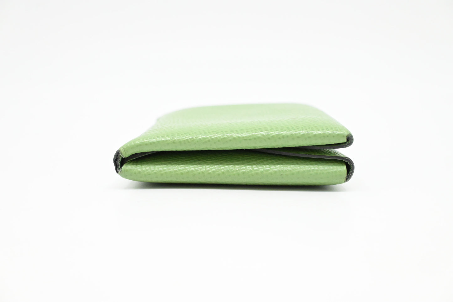 Hermes Calvi Duo Verso in Vert Criquet Leather