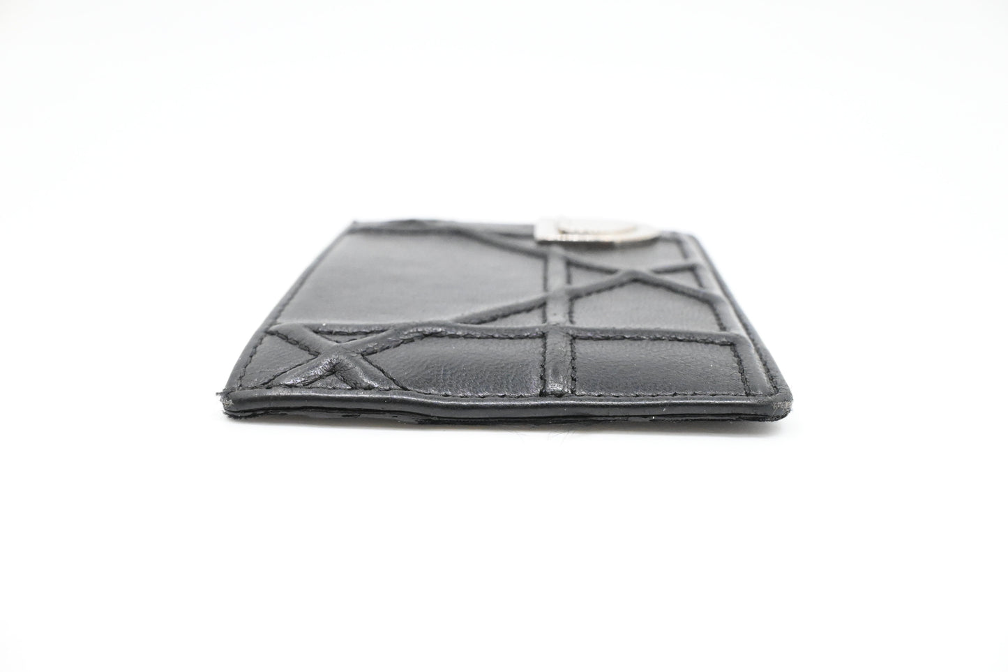 Dior Card Case in Black Leather