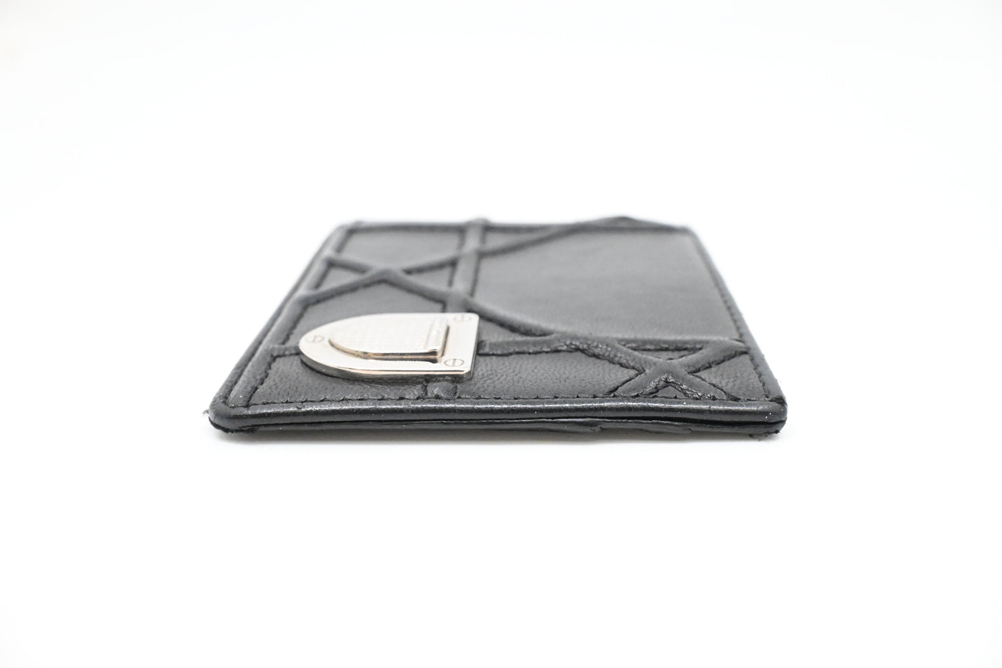 Dior Card Case in Black Leather