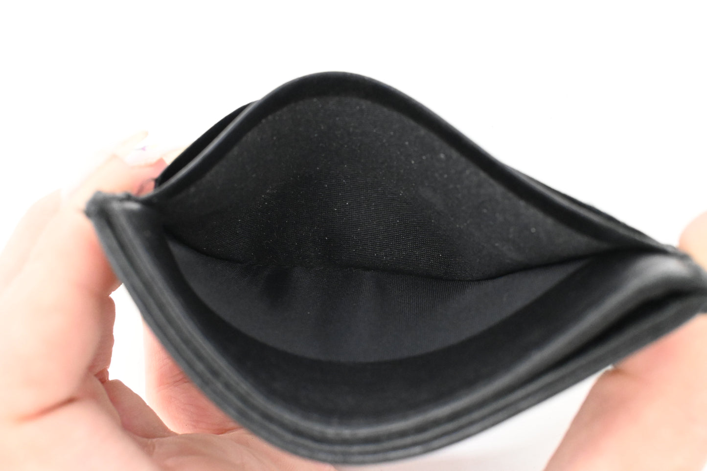 Dior Card Case in Black Leather