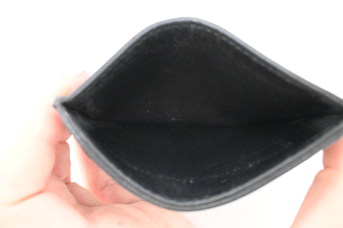Dior Card Case in Black Leather
