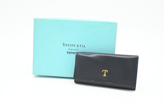 Tiffany & Co. x Toyota Key Case in Navy Blue Leather
