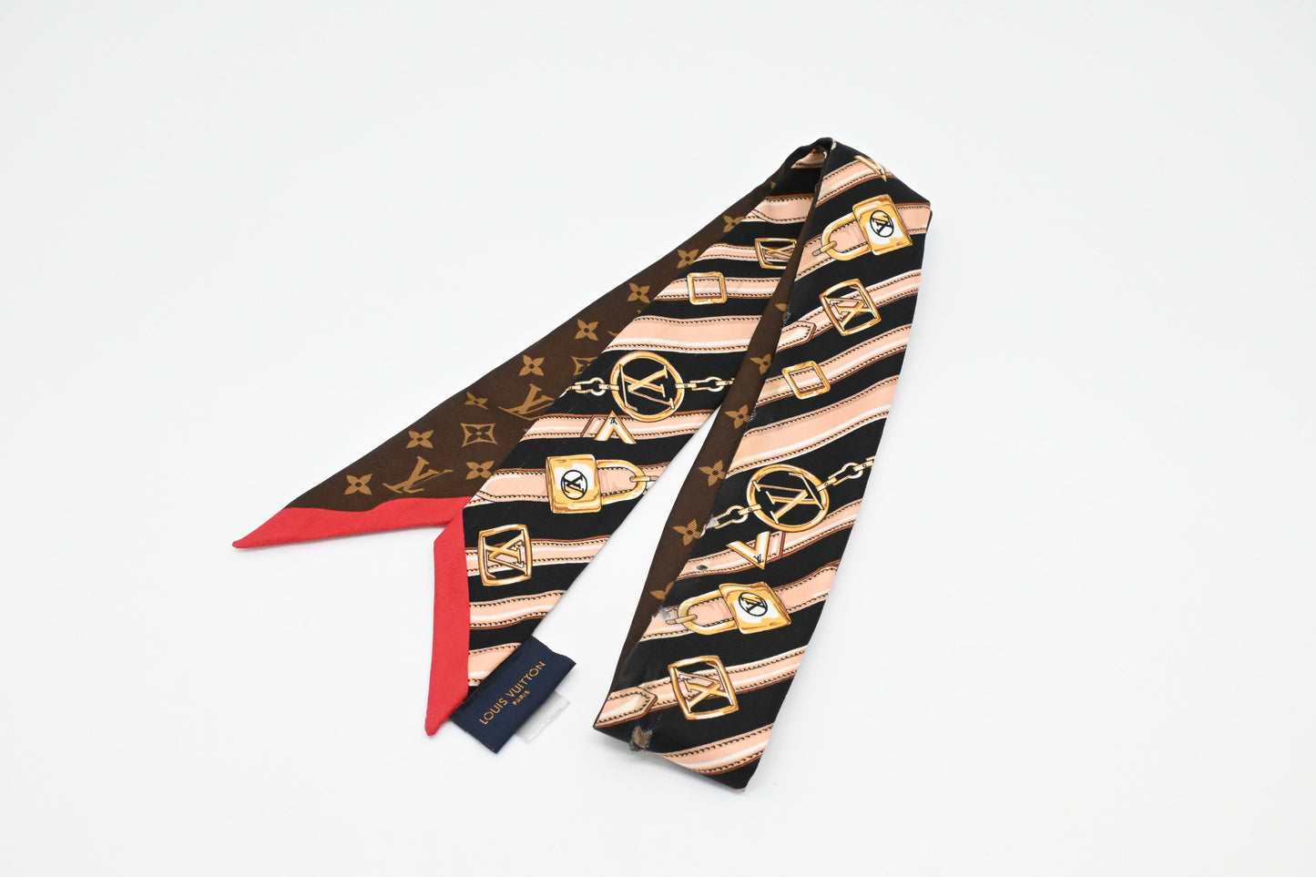 Louis Vuitton Bandeau BB Monogram Forever Scarf in Brown Silk