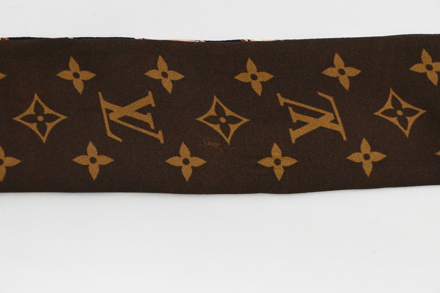 Louis Vuitton Bandeau BB Monogram Forever Scarf in Brown Silk