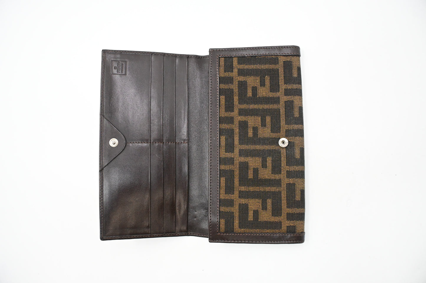 Fendi Long Wallet in Zucca Canvas