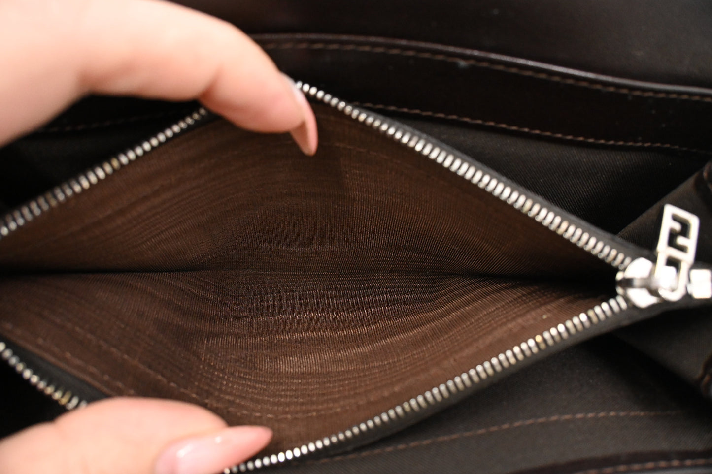 Fendi Long Wallet in Zucca Canvas