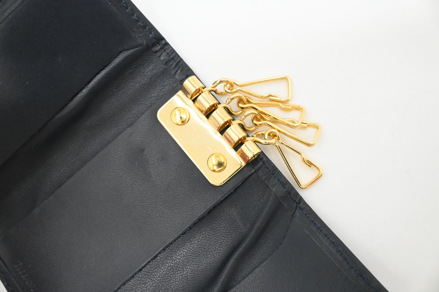 Tiffany & Co. x Toyota Key Case in Navy Blue Leather